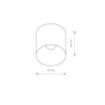 Spot Nowodvorski Halo White-Black 8195 otel alb-negru