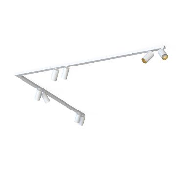 Plafoniera Nowodvorski Mono Corner VIII White-Gold 2x150cm 7695 otel alb-auriu
