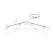 Plafoniera Nowodvorski Mono Corner VIII White-Gold 2x150cm 7695 otel alb-auriu