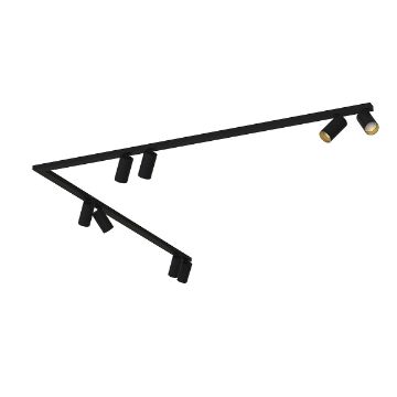 Plafoniera Nowodvorski Mono Corner VIII Black-Gold 2x150cm 7700 otel negru-auriu