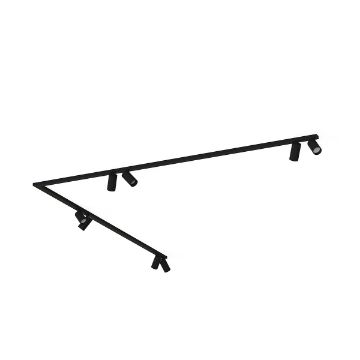 Plafoniera Nowodvorski Mono Corner VIII Black 2x200cm 7723 otel negru