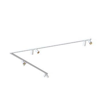 Plafoniera Nowodvorski Mono Corner VIII White-Gold 2x200cm 7697 otel alb-auriu