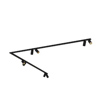 Plafoniera Nowodvorski Mono Corner VIII Black-Gold 2x200cm 7702 otel negru-auriu