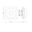 Detector prezenta Steinel IR Quattro HD2 IP alb incastrat 65959