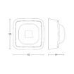 Detector prezenta Steinel IR Quattro HD-2 DALI-2 IPD alb aparent 64389