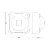 Detector prezenta Steinel IR Quattro HD-2 COM1 alb aparent 64327