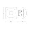 Detector prezenta Steinel IR Quattro HD-2 COM2 alb incastrat 64334