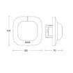 Detector prezenta Steinel IR Quattro HD COM1 negru incastrat 68608