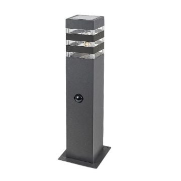 Stalp exterior Rabalux Ankara Anthracite E27 12W senzor 77026 aluminiu antracit