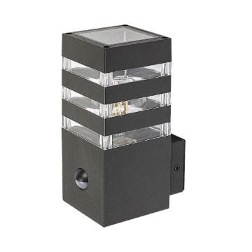 Aplica exterior Rabalux Ankara Anthracite E27 12W senzor 77025 aluminiu antracit