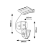 Lampa solara Rabalux Zlarin Black 12W 700lm 4000k 3.7V 4000mAh senzor miscare 77012