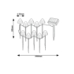 Ghirlanda solara Rabalux Skadar Black-White 10x2W 1lm 2600k 1.2V 300mAh 77007