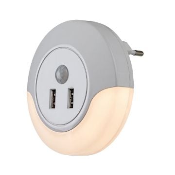 Veioza LED copii Rabalux Dembo White 13.9W senzor 76012 plastic alb