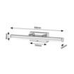 Aplica LED baie Rabalux Turgon Chrome 20W 1750lm 75017 aluminiu