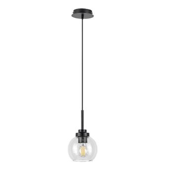 Pendul baie Rabalux Tirina Black E27 15W 75006 sticla transparenta