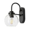 Aplica baie Rabalux Tirina Black E27 15W 75005 sticla transparenta