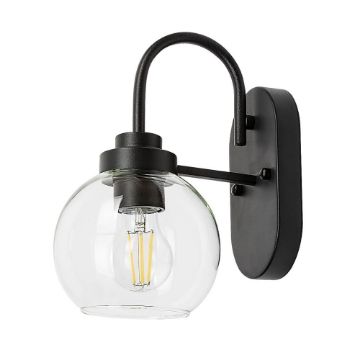 Aplica baie Rabalux Tirina Black E27 15W 75005 sticla transparenta