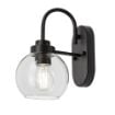 Aplica baie Rabalux Tirina Black E27 15W 75005 sticla transparenta