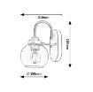 Aplica baie Rabalux Tirina Black E27 15W 75005 sticla transparenta