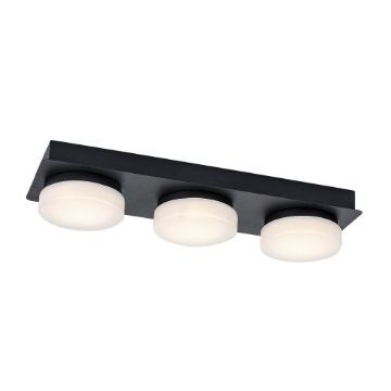 Plafoniera LED baie Rabalux Attichus Black/White 18W 1700lm 75003 plastic alb