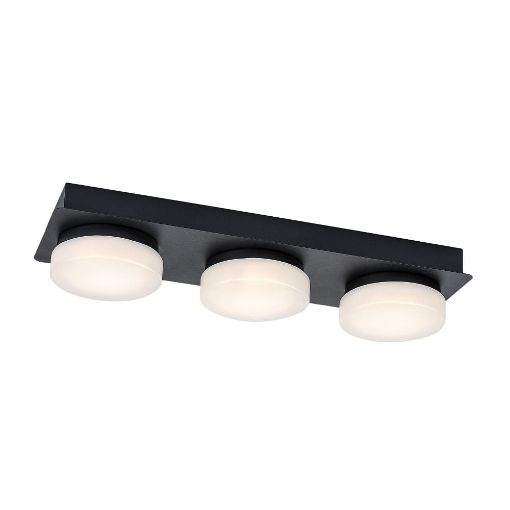 Plafoniera LED baie Rabalux Attichus Black/White 18W 1700lm 75003 plastic alb