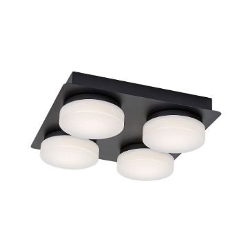 Plafoniera LED baie Rabalux Attichus Black/White 21W 1900lm 75004 plastic alb