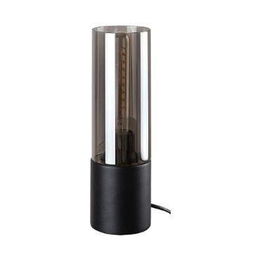 Veioza Rabalux Ronno Black/Smoky E27 25W 74050 sticla fumurie