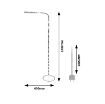 Lampadar LED Rabalux Adelmo Grey 10W 910lm 74010 metal gri