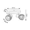 Plafoniera Rabalux Aberama Black E14 2x10W 73002 plastic negru