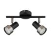 Plafoniera Rabalux Konrad Matte Black/Silver GU10 2x50W 73012 metal argintiu