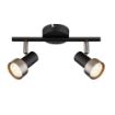 Plafoniera Rabalux Konrad Matte Black/Silver GU10 2x50W 73012 metal argintiu