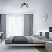 Plafoniera Rabalux Konrad Matte Black/Silver GU10 2x50W 73012 metal argintiu
