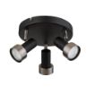 Plafoniera Rabalux Konrad Matte Black/Silver GU10 3x50W 73013 metal argintiu