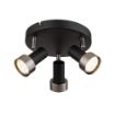 Plafoniera Rabalux Konrad Matte Black/Silver GU10 3x50W 73013 metal argintiu