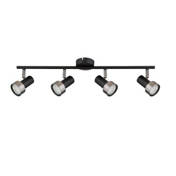 Plafoniera Rabalux Konrad Matte Black/Silver GU10 4x50W 73014 metal argintiu