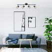 Plafoniera Rabalux Konrad Matte Black/Silver GU10 4x50W 73014 metal argintiu