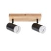 Plafoniera Rabalux Toras Black/Oak GU10 2x5W 73122 metal negru