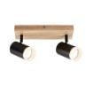 Plafoniera Rabalux Toras Black/Oak GU10 2x5W 73122 metal negru