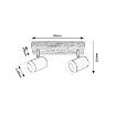 Plafoniera Rabalux Toras Black/Oak GU10 2x5W 73122 metal negru