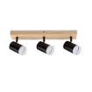 Plafoniera Rabalux Toras Black/Oak GU10 3x5W 73123 metal negru