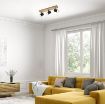Plafoniera Rabalux Toras Black/Oak GU10 3x5W 73123 metal negru