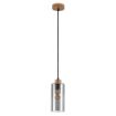 Pendul Rabalux Tanno Oak/Smoky E27 25W 72141 sticla fumurie