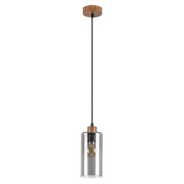 Pendul Rabalux Tanno Oak/Smoky E27 25W 72141 sticla fumurie