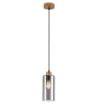 Pendul Rabalux Tanno Oak/Smoky E27 25W 72141 sticla fumurie