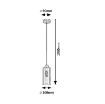 Pendul Rabalux Tanno Oak/Smoky E27 25W 72141 sticla fumurie