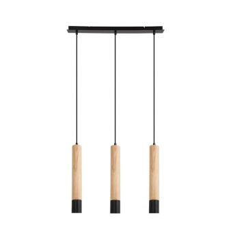 Lustra Rabalux Braulia Black/Wood GU10 3x50W 72133 metal negru