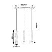 Lustra Rabalux Braulia Black/Wood GU10 3x50W 72133 metal negru
