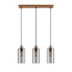 Lustra Rabalux Tanno Black/Oak E27 3x25W 72123 sticla fumurie
