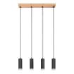 Lustra Rabalux Toras Black/Oak E27 4x5W 72124 metal negru
