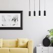Lustra Rabalux Toras Black/Oak E27 4x5W 72124 metal negru